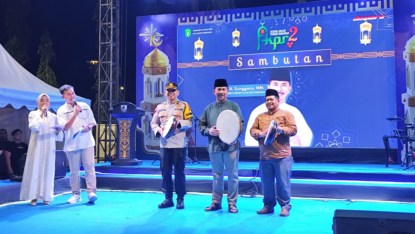 Tabuhan Rebana Jadi Tanda Dibukanya Festival Kreatif Pemuda Ramadhan Ke-2 oleh Sekda Kukar