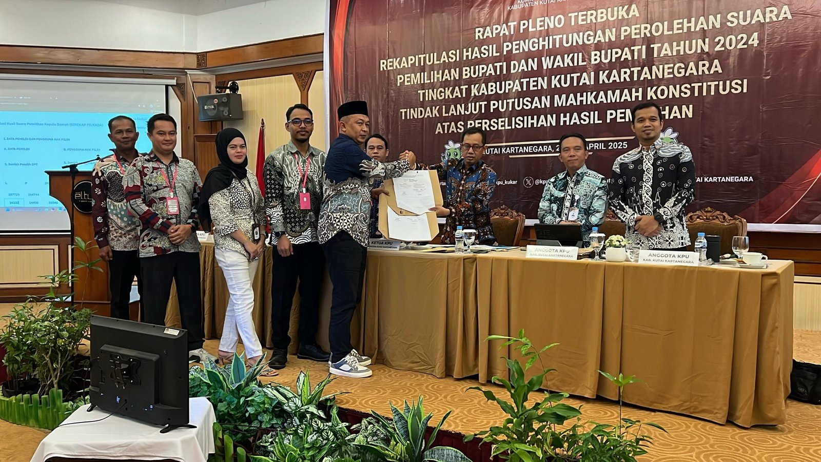 KPU Kukar Gelar Pleno Rekapitulasi Suara PSU Tingkat Kabupaten