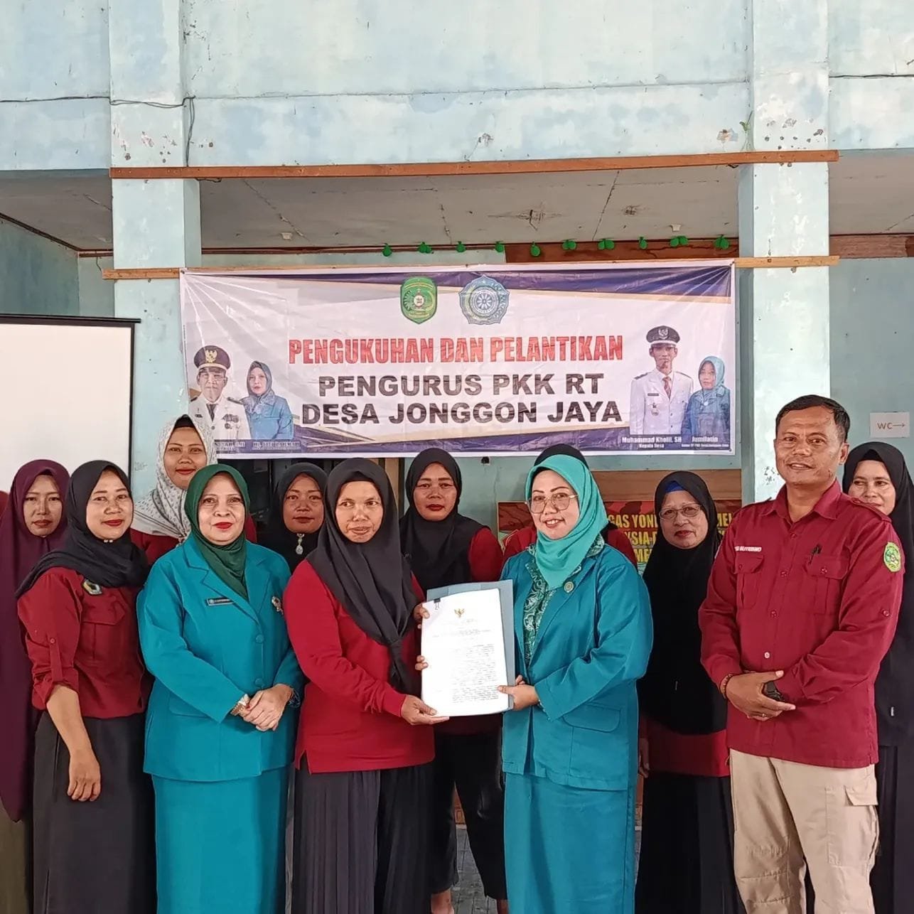 Desa Jonggon Jaya Kukuhkan 17 Kelompok PKK RT dan Gelar Bimtek Peningkatan Kapasitas