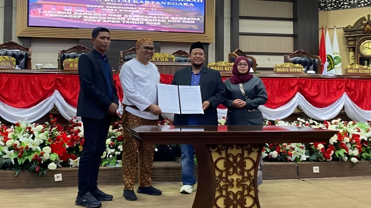 KUA PPAS Perubahan APBD 2025 Kukar Disepakati Senilai Rp11,3 Triliun