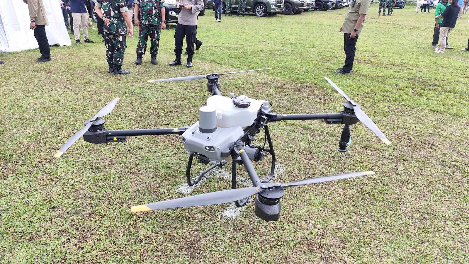 Distanak Kukar Gunakan Teknologi Drone Guna Antisipasi Kekeringan dan Serangan Hama