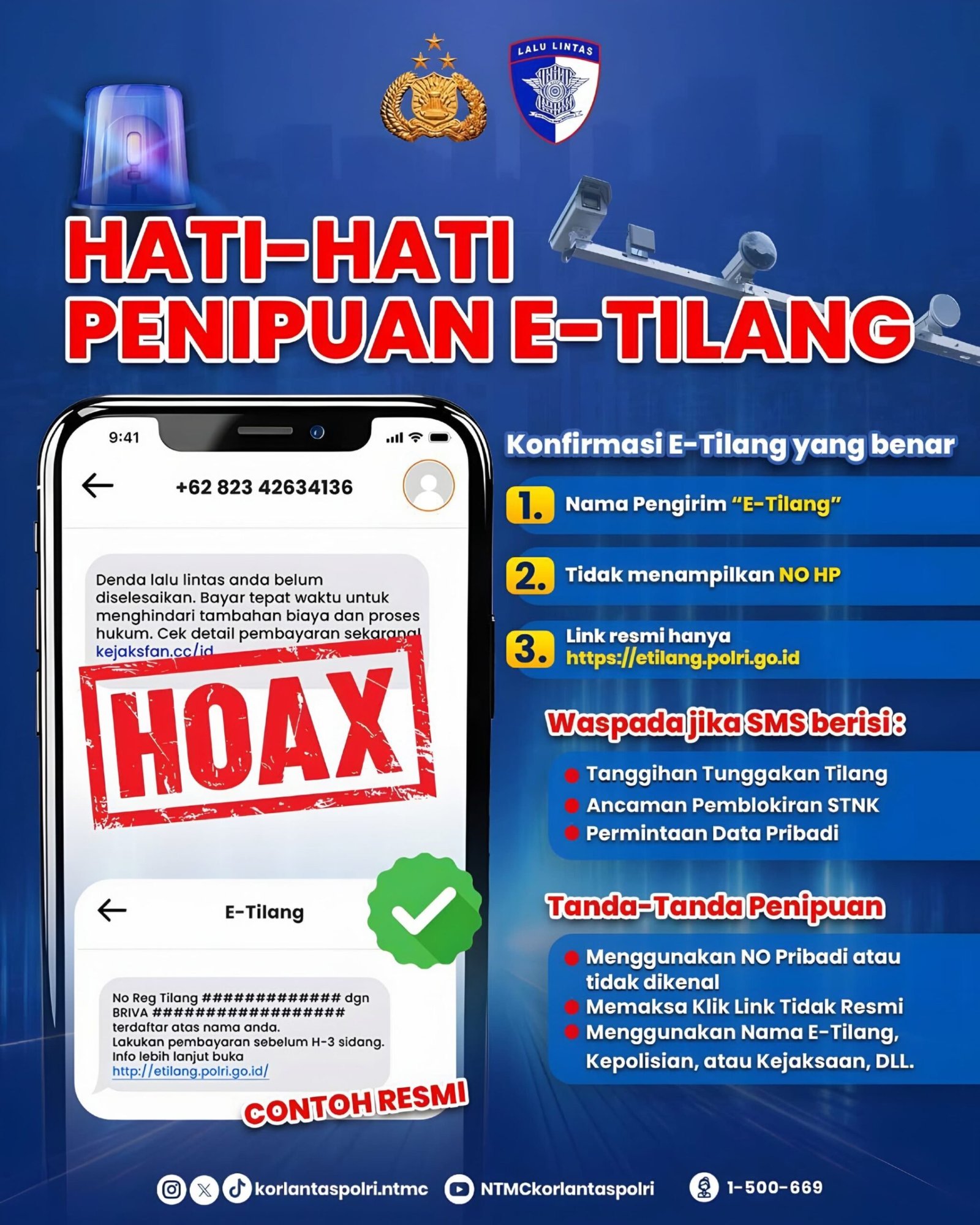 Polres Kukar Peringatkan Warga Soal Maraknya Tilang Elektronik Palsu