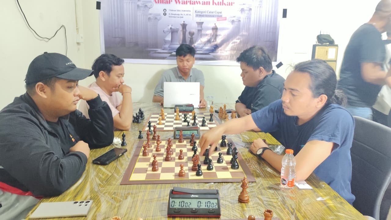 Turnamen Catur Antar Wartawan Warnai Rangkaian HPN PWI Kukar